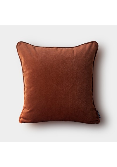 "rust" Kadife Dokulu Kırlent Kılıfı - 45x45 Kiremit