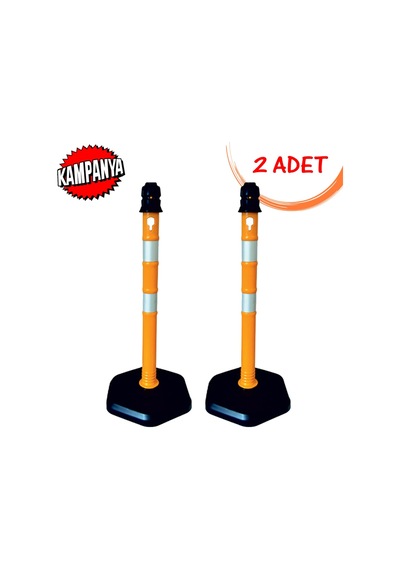 Sarı Dubalı Uyarı Dikmesi Ağırlıklı Bariyer Otopark Dikme Duba