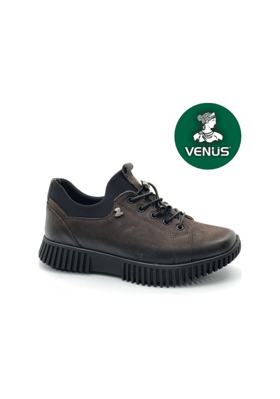Venüs Azalea Hakiki Deri Ortopedik Kadın Casual Ayakkabı Kahverengi
