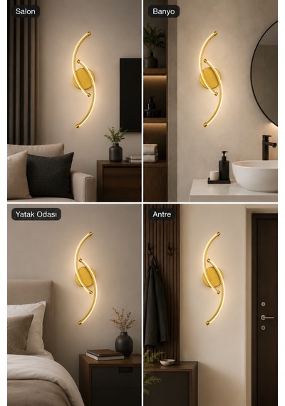 Bero Modern Led Duvar Apliği Günışığı Eskitme