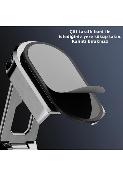 Mt90 Alüminyum Kasa Araç İçi Telefon Tutucu Torpido Üstü 360 Dere