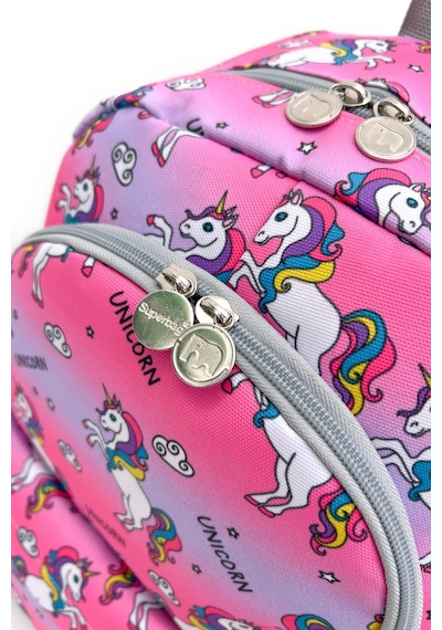 Superbag Kız Çocuk Ilkokul Çantası Unicorn Desenli Sırt Çantası Beslenmelik Ve Kalemlik 3'lü Set