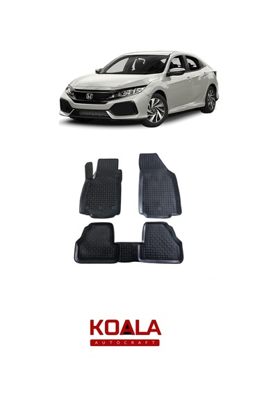 Honda Civic 2016-2021 3d Araca Özel Havuzlu Paspas