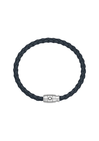 Montblanc Büyük Soft Mavi Deri Bileklik 136014 Mavi