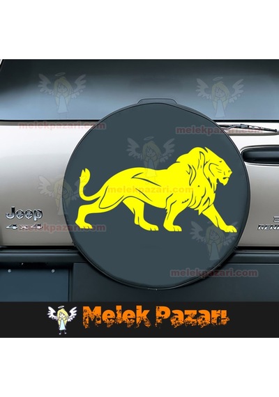 Aslan Araba Ve Duvar Sticker