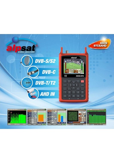 Alpsat As06-stc Satfınder 6 Hd Slım Görüntülü Uydu Bulucu + Kamera Test Cihazı