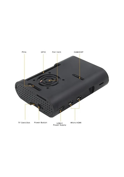 LT-5BE Raspberry Pi 5 Muhafaza Kutusu - Fanlı