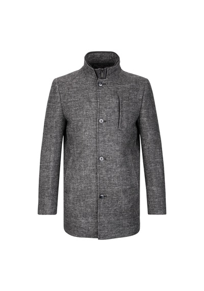Hatemoğlu Antrasit Slim Fit Hakim Yaka Yünlü Kaşe Palto 2958679 Antrasit
