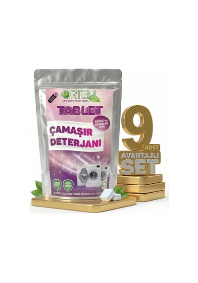 Ortem Çamaşır Tablet Deterjan 9x22'li