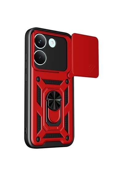 Newface Xiaomi Poco X8 Pro Pars Lens Yüzüklü Silikon - Kırmızı