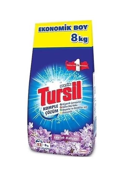 Tursil Matik  Leylak Bahçesi Toz Çamaşır Deterjanı 53 Yıkama 2 x 8 KG