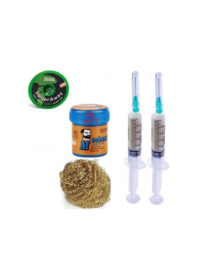 Mechanic Krem Lehim Solder Paste 42 Gr 138c Flux, 2uul 2015 Lehim Emme Temizleme Teli 2,0 Mm Lehim St17