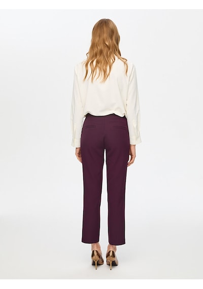 Faik Sönmez Staright Fit Şık Krep Pantolon S26pnt015 Us26pnt015203 Koyu Mürdüm