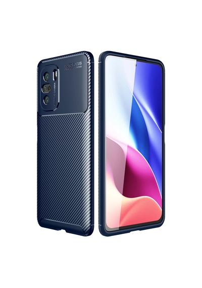 Newface Xiaomi Poco F3 Kılıf Auto Focus Karbon Kapak - Lacivert