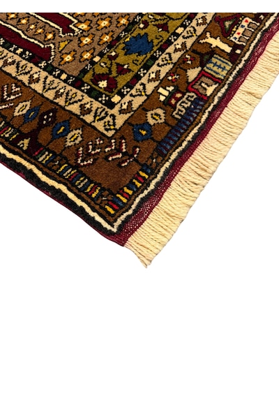 El Dokuma Sıfır Yahyalı Halısı Seccade 80x120 Kök Boya %100 Yün Namazlık Kırmızı