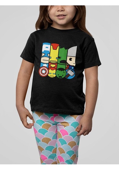 Sevbano Kaptan Amerika, Ironman, Hulk, Thor Baskılı Unisex Avengers Yenil SIYAH