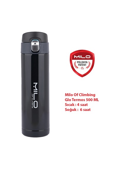 Milo Of Climbing Glo 500 Ml Çelik Termos Siyah