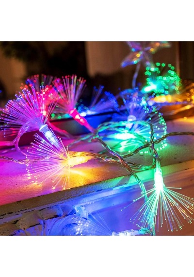 4 Metre Rgb Renkli Fiber Optik Ledli Kirpi Led Işık Yılbaşı Işığı Yılbaşı Ağacı Işığı Modlu Fişli