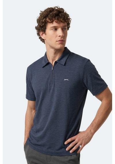 Slazenger Khan Erkek Polo Yaka Lacivert Tişört