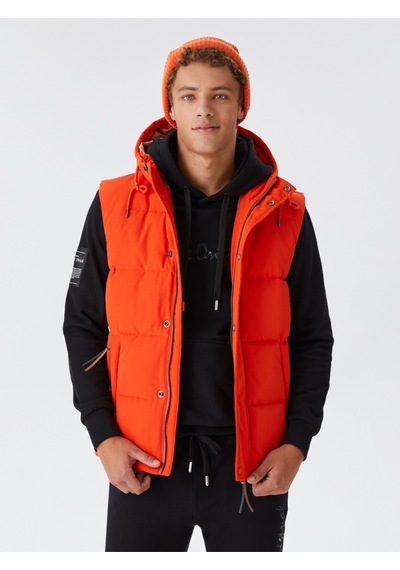 Regular Fit Erkek Yelek Turuncu