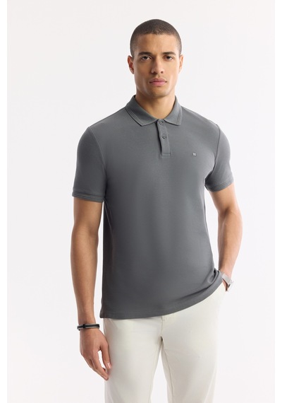 Avva Erkek Antrasit Kıvrılmaz Polo Yaka %100 Pamuk Basic Regular Fit T-shirt B001032 Avva Erkek Antrasit Kıvrılmaz Polo Yaka %100 Pamuk Basic Regular Fit T-shirt B001032