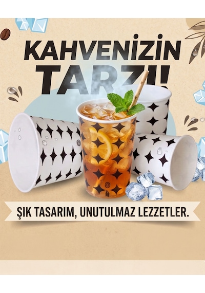 600 Adet Karton Bardak 7 Oz Sızdırmaz Vending Modeli Kahve Çay Meşrubat Bardağı Sıcağa Dayanıklı Karton Bardak