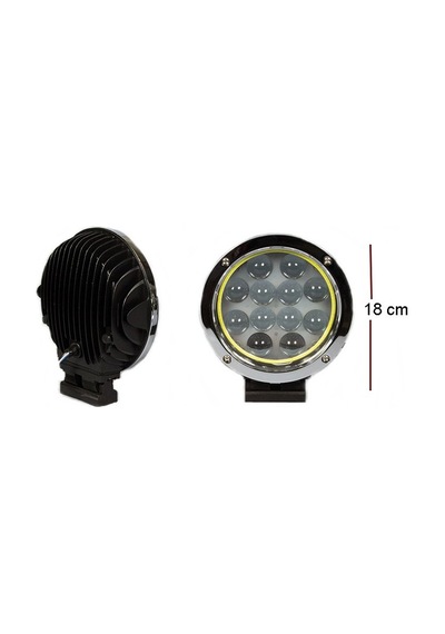 Offroad Sis Lambası 12 Ledli 60w-12-24v Nikel Angel Takım / Lass2