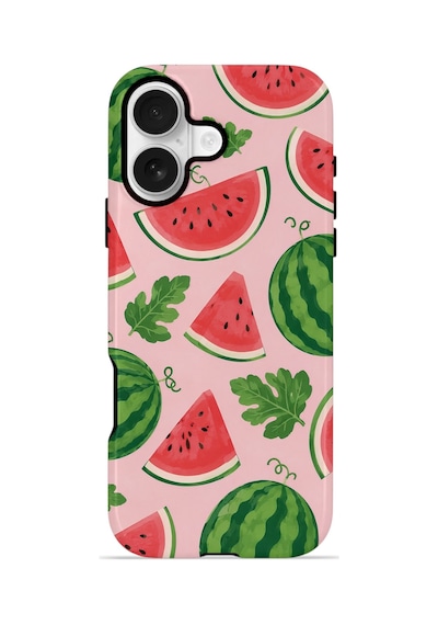 Apple iPhone Uyumlu 16 Vorian Çift Katmanlı Kılıf Watermelon Garden Party