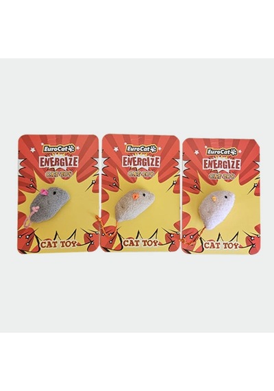 Eurocat - 806 - Kedi Oyuncağı Tombik Fare - Csmo-tex - Pastel Renk