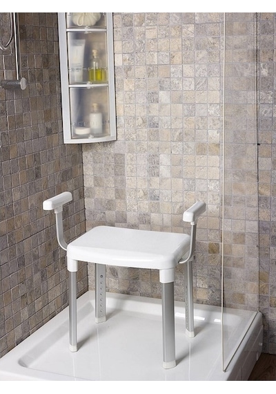 Primanova Cappadocia Banyo Sandalyesi Kollu M-Kv24-01 Beyaz