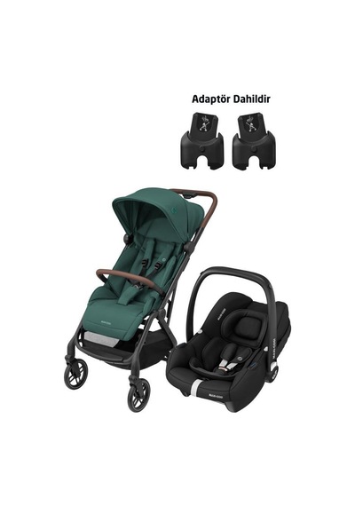 Maxi-cosi Soho-cabriofix İ-size Ana Kucaklı Ultra Kompakt Seyahat Sistem Bebek Arabası Green-black