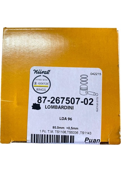 Antor/Lombardini 4ld640 13hhp Piston Segman 0.50 Mm. Nüral Goetze
