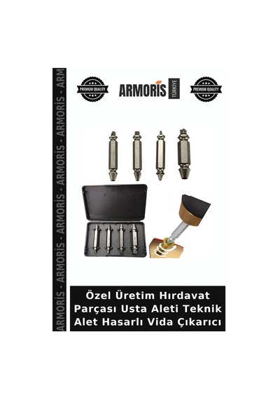 Özel Üretim Hırdavat Parçası Usta Aleti Teknik Alet Hasarlı Vida Çıkarıcı
