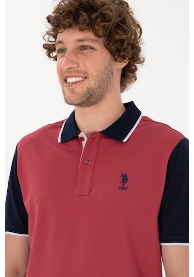 U.S. Polo Assn. Erkek Regular Fit Polo Yaka Vişne Tişört 50306871-VR223