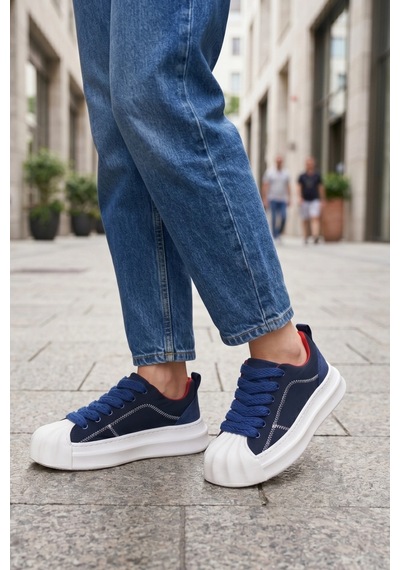 In Step Flay Kalın Bağcıklı Mavi Unısex Sneaker