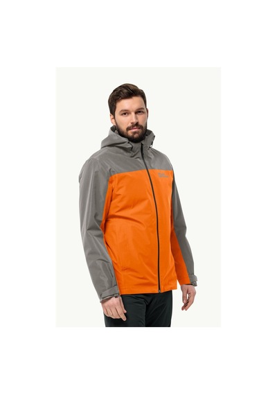 Jack Wolfskin Taubenberg 3in1 Jkt M Erkek Mont 1115311 Turuncu - Grı Turuncu - Grı