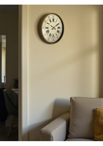 Zentime 36 Cm Kahverengi Dekoratif Duvar Saati çok Renkli
