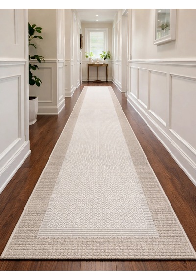 Mess Modern Dekoratif Yumuşak Dokulu Sisal Halı 3945 Krem Vizon Çok Renkli