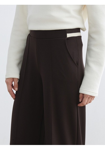 Lcw Everyday Kahverengi Standart Fit Geniş Paça Kadın Pantolon