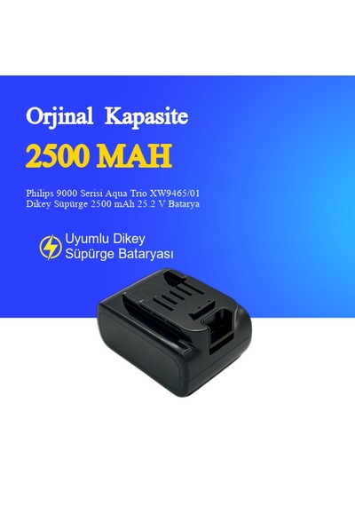 Philips 9000 Serisi Aqua Trio Xw9465/01 Dikey Süpürge 2500 Mah 25.2 V Batarya