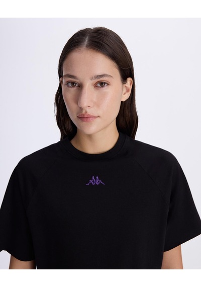 Kappa Authentic Alena T-shirt Kadın Siyah Oversize Tişört