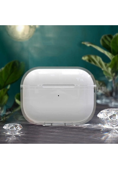 Apple Uyumlu AirPods Pro 2 Kılıf Şeffaf Sert Kristal Kılıf Sert Pc Şeffaf Kılıf 14 001