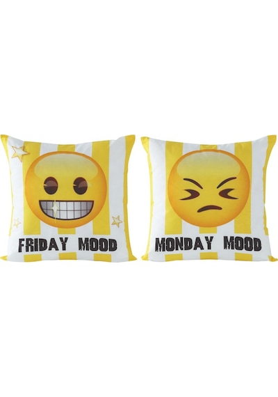Taç Lisanslı Kırlent Emoji Mood 40x40