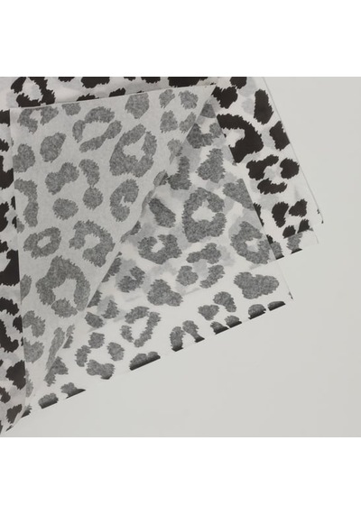 Beyaz Leopar Desenli Pelur Kağıt- 50x70 17 Gr - 200 Adet