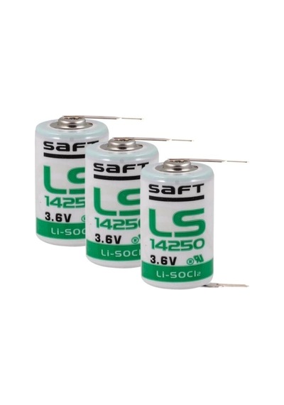 Saft Ls14250 - 1/2 Aa 3.6v Li-socı2 2pt Lithium Pil - 2 Pinli 3 Lü Paket