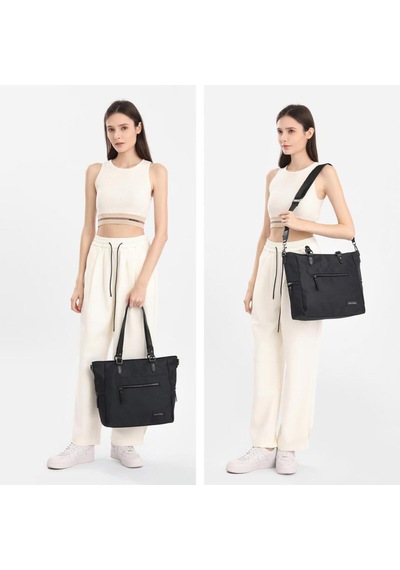 Smart Bags Twill Dimi Kumaş Kadın Omuz Çantası 3323 Açık Bej