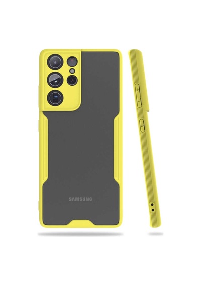 Galaxy S21 Ultra Kılıf Zore Parfe Kenarları Pastel Renk Silikon