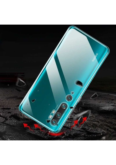 Rba Aksesuar Mi Note 10 Kılıf Rba Süper Silikon Kapak - Renksiz Çok Renkli