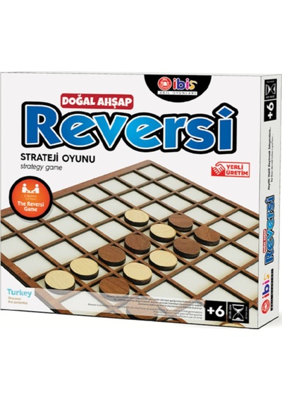 Doğal Ahşap Reversi Strateji Oyunu