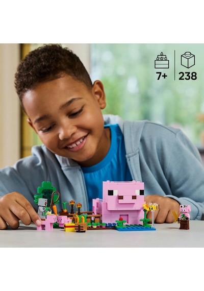 LEGO® Minecraft® Yavru Domuz Evi 21268 - 7 Yaş ve Üzeri Macera Oyunları Seven Çocuklar için Yaratıcı Oyuncak Yapım Seti (238 Parça)